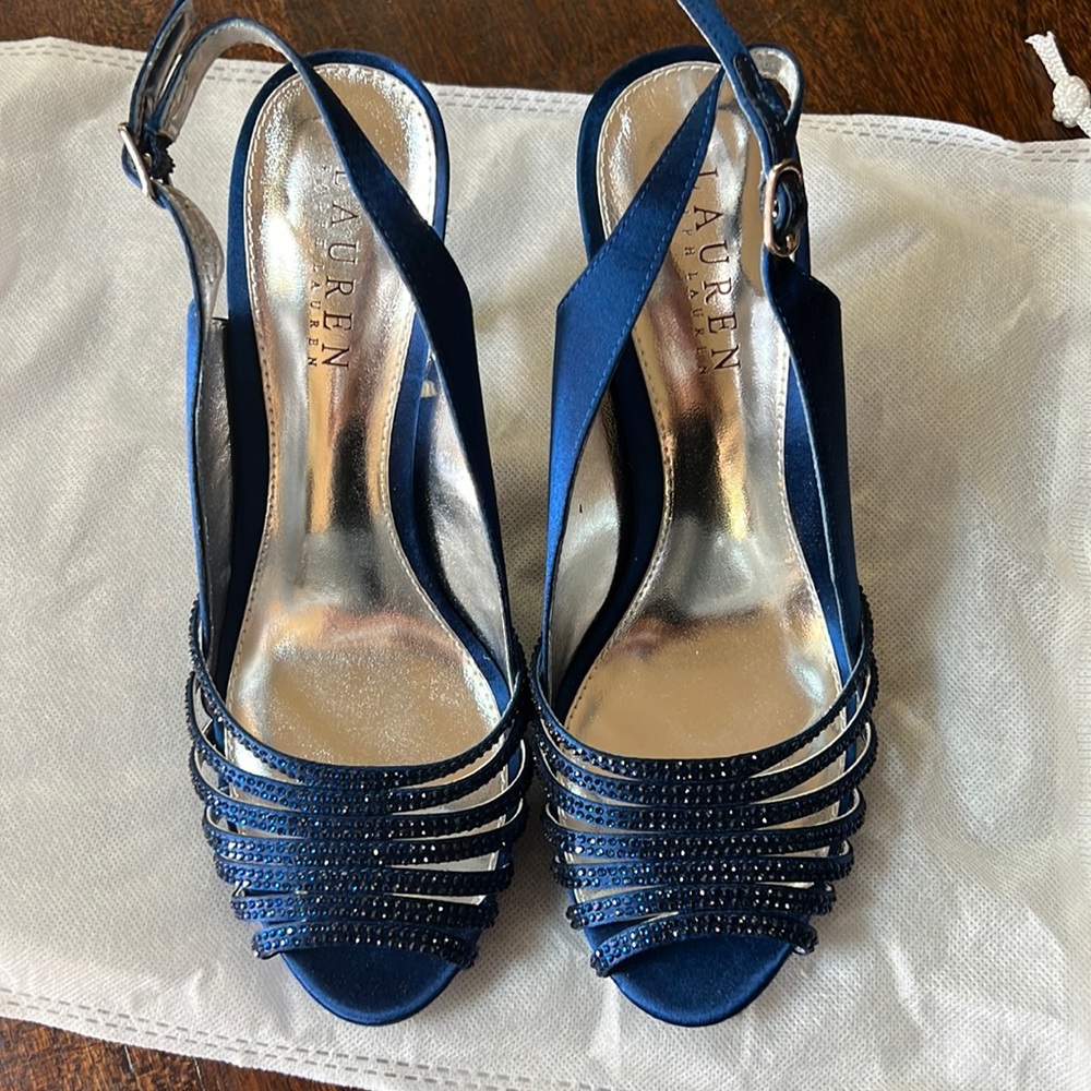 Never Worn Ralph Lauren Blue Heels